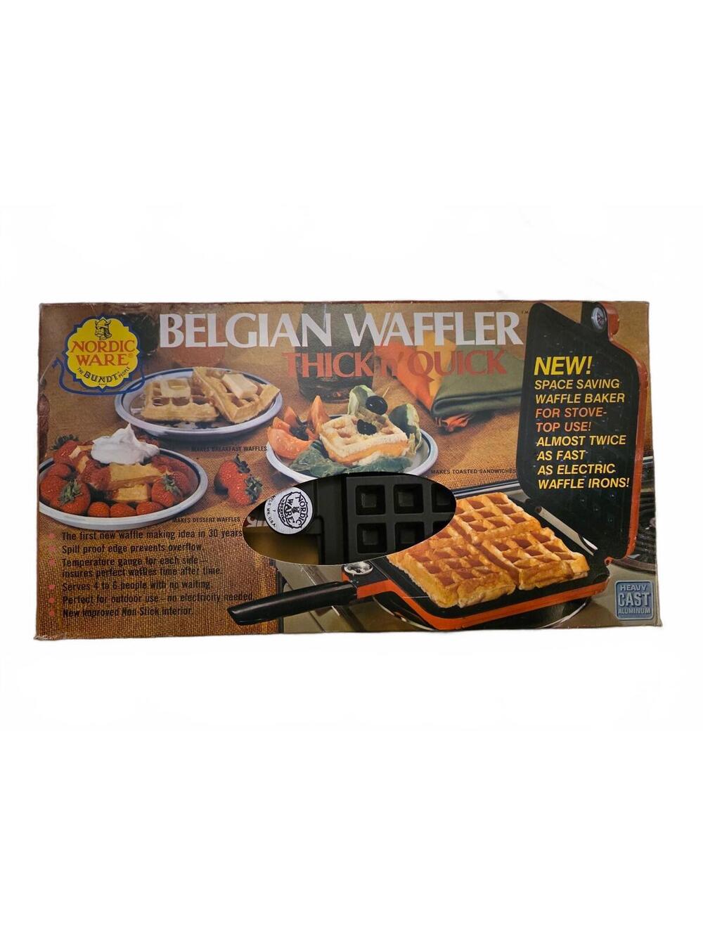 Vintage Nordic Ware Stovetop Belgian Waffler Iron NIB